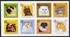 Staffa 1984 Rotary - Domestic Cats imperf set of 8 values unmounted mint