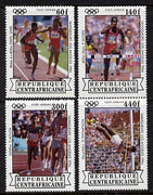 Central African Republic 1985 Olympic Gold Medalists set of 4 unmounted mint (SG 1068-71)