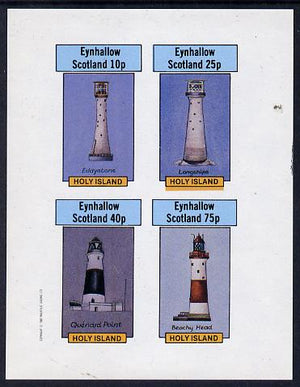 Eynhallow 1982 Lighthouses imperf set of 4 values (10p to 75p) unmounted mint