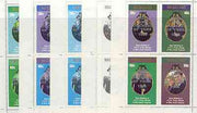 Nagaland 1986 Royal Wedding perf sheetlet of 4 opt'd Duke & Duchess of York in silver, the set of 5 progressive proofs, comprising single colour, 2-colour, two x 3-colour combinations plus completed design, all with opt. (20 proofs) unmounted mint