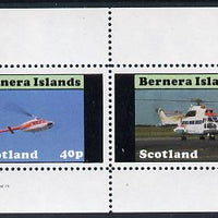Bernera 1982 Helicopters #2 perf set of 2 values (40p & 60p) unmounted mint