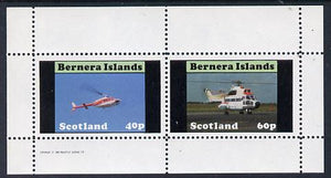 Bernera 1982 Helicopters #2 perf set of 2 values (40p & 60p) unmounted mint
