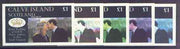 Calve Island 1986 Royal Wedding imperf souvenir sheet (£1 value) opt'd Duke & Duchess of York in silver, the set of 5 progressive proofs, comprising single colour, 2-colour, two x 3-colour combinations plus completed design each w……Details Below