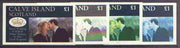 Calve Island 1986 Royal Wedding imperf souvenir sheet (£1 value) the set of 4 progressive proofs, comprising single colour, 2, 3 and all 4-colour combinations,unmounted mint
