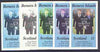 Bernera 1986 Royal Wedding imperf souvenir sheet (£1 value) opt'd Duke & Duchess of York in silver, the set of 5 progressive proofs, comprising single colour, 2-colour, two x 3-colour combinations plus completed design each with o……Details Below