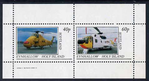Eynhallow 1982 Helicopters #1 perf set of 2 values (40p & 60p) unmounted mint
