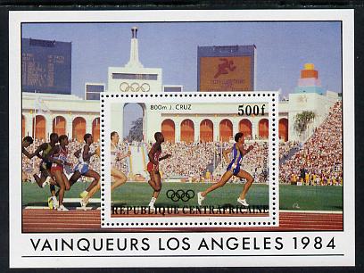 Central African Republic 1985 Olympic Gold Medalists 500f m/sheet (800 metres) SG MS 1072 unmounted mint