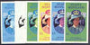 Staffa 1986 Queen's 60th Birthday imperf souvenir sheet (£1 value) the set of 6 progressive proofs comprising single colour, 2-colour, three x 3-colour combinations plus completed design (6 proofs) unmounted mint