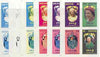 Dhufar 1986 Queen's 60th Birthday imperf sheetlet containing 4 values, the set of 6 progressive proofs comprising single colour, 2-colour, three x 3-colour combinations plus completed design (24 proofs) unmounted mint