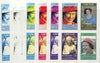 Grunay 1986 Queen's 60th Birthday imperf sheetlet containing 4 values, the set of 6 progressive proofs comprising single colour, 2-colour, three x 3-colour combinations plus completed design (24 proofs) unmounted mint