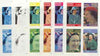 Bernera 1986 Queen's 60th Birthday imperf sheetlet containing 4 values, the set of 6 progressive proofs comprising single colour, 2-colour, three x 3-colour combinations plus completed design (24 proofs) unmounted mint