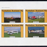 Eynhallow 1982 Helicopters #2 imperf set of 4 values (10p to 75p) unmounted mint