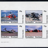 Eynhallow 1982 Helicopters #3 imperf set of 4 values (10p to 75p) unmounted mint