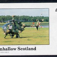 Eynhallow 1982 Helicopters #3 imperf deluxe sheet (£2 value) unmounted mint