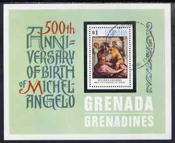Grenada - Grenadines 1975 Michelangelo m/sheet (Jeremiah) cto used, SG MS75