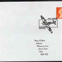 Postmark - Great Britain 2002 cover with West Malling cancel illustrated with Spitfire