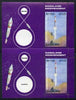 Nagaland 1969 The Moon programme 1ch25 m/sheet with 'Earth' omitted plus normal, both unmounted mint