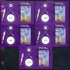 Nagaland 1969 The Moon programme 1ch25 m/sheet cto used, five sheets each with a different perf pattern (perf on 1 side, on two sides, 4 sides perf through left margin, right margin and both margins)