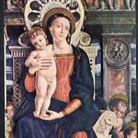 Postcard of Madonna and Child (detail) by Andrea Mantegna in full colour, unused