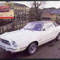St Lucia 1984 Cars #2 (Leaders of the World) 75c Ford Mustang (1965) Postcard bearing appropriate stamp with first day cancel