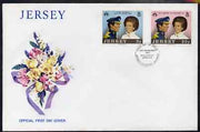 Jersey 1973 Royal Wedding set of 2 on commem cover with first day cancel SG 97-8