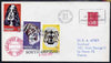 Cinderella - Great Britain 1971 Postal Strike cover to France bearing 3 Pabay imperf Dog values overprinted 'EUROPA 1969' additionally opt'd 'Emergency Strike Post, International Mail' with Pabay obliterated, various cachets plus ……Details Below