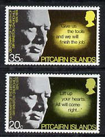 Pitcairn Islands 1974 Churchill Birth Centenary set of 2 (SG 155-56) unmounted mint
