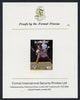 St Vincent 1987 International Tennis Planers 40c Hanna Mandikova imperf proof mounted on Format International proof card as SG 1057