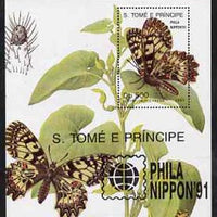 St Thomas & Prince Islands 1991 Phila Nippon '91 Stamp Exhibition (Butterflies) perf m/sheet unmounted mint