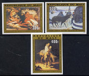 Mali 1980 Christmas imperf set of 3 from limited printing unmounted mint, SG 817-9