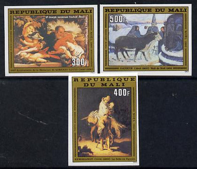 Mali 1980 Christmas imperf set of 3 from limited printing unmounted mint, SG 817-9