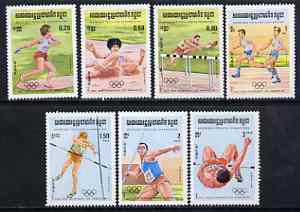 Kampuchea 1984 Los Angeles Olympic Games (2nd issue) perf set of 7 unmounted mint, SG 526-32