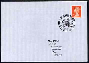 Postmark - Great Britain 2002 cover with Games 2002, Edinburgh cancel illustrated with Disabled Wheelchair Athlete