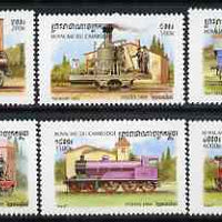 Cambodia 1999 Steam Railways perf set of 6 unmounted mint, SG 1832-37
