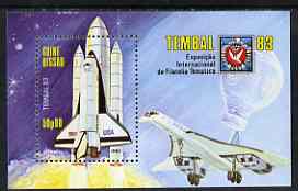 Guinea - Bissau 1983 Tembal '83 Stamp Exhibition perf m/sheet (Shuttle, Concorde, Balloon & Basle Dove) unmounted mint