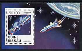 Guinea - Bissau 1983 Cosmonautics Day (Shuttle & Satellite) perf m/sheet unmounted mint
