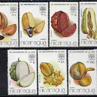 Nicaragua 1986 40th Anniversary of FAO (fruits) perf set of 7 unmounted mint, SG 2774-80