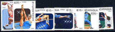 Nicaragua 1987 Panamerican Games perf set of 7 unmounted mint, SG 2895-2901