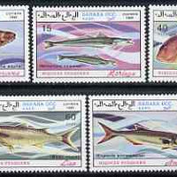 Sahara Republic 1991 Fish complete perf set of 5 values unmounted mint