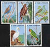St Thomas & Prince Islands 1993 Birds perf set of 5 very fine cto used