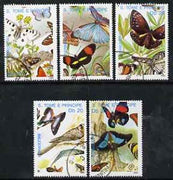 St Thomas & Prince Islands 1989 Butterflies perf set of 5 very fine cto used