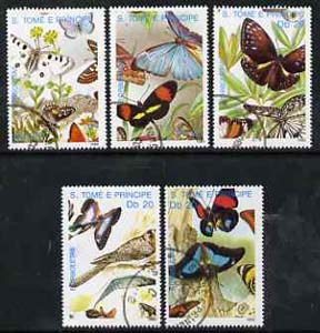 St Thomas & Prince Islands 1989 Butterflies perf set of 5 very fine cto used