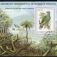 St Thomas & Prince Islands 1979 Birds (St Thomas Dove) perf m/sheet fine cto used Sc 547