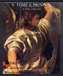 St Thomas & Prince Islands 1988 Christmas (Painting) perf m/sheet fine cto used