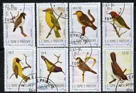 St Thomas & Prince Islands 1983 Birds short set of 8 vals cto used (ex def set)