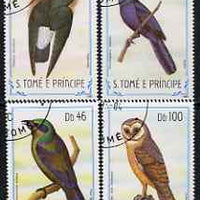 St Thomas & Prince Islands 1983 Birds short set of 4 higher vals cto used (ex def set)