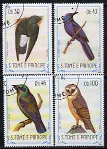 St Thomas & Prince Islands 1983 Birds short set of 4 higher vals cto used (ex def set)
