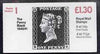 Great Britain 1981-85 Postal History series #01 (Penny Black) £1.30 booklet complete with selvedge at right SG FL1B