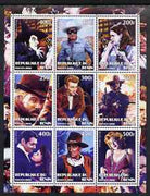 Benin 2002 Classic Movie Stars perf sheet containing set of 9 values unmounted mint