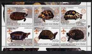 Benin 2002 Turtles perf sheetlet containing set of 6 values, each with Scouts & Guides Logos unmounted mint